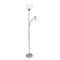 Lighting Business Floor Lamp with Reading Light, Brushed Nickel LI2519707